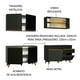 thumbnail image 5 of Madesa Gabinete de Cocina Integral Completa 240 cm Reims Negro 01, 5 of 9