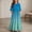 Light Blue, variant on ITSAME Girls A-Line Dress Gradient Print Crew Neck Flowy Ruffle 3/4 Sleeve Summer Casual A-Line Dress Pink Size 6