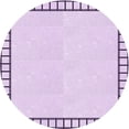 thumbnail image 1 of Ahgly Company Machine Washable Indoor Round Transitional Rich Lilac Purple Area Rugs, 3' Round, 1 of 7