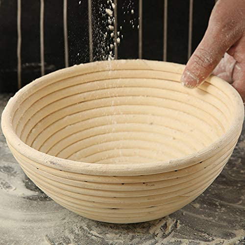 2 Pack of 8.5 Inch Round Brotform Banneton Proofing Baskets with Liner Bread Bowl for Baking Dough with Rising Pattern 