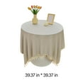 thumbnail image 3 of Tuvgenk 39*39 Linen Tablecloth Waterproof 60%Cotton,40%Linen Tablecloth Machine Washable Decorations Round Gray Tablecloths, 3 of 8