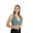 Lt Green, variant on Women's Padded Plunge Neck Sports Bra Top, Soft Cotton Feel, Spring/Summer, White, S/M