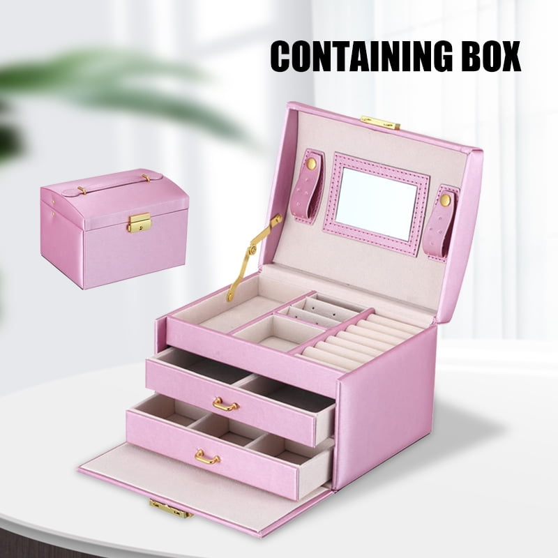 Details about   Mini Round Jewelry Box Necklace Earrings Display Storage Case Container Holder 