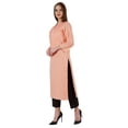 thumbnail image 3 of Bimba Mandarin Collar W/ Pintucked Neck CottonÂ&nbsp;KurtiÂ&nbsp;For Womenâ€™s Indian Ethnic Straight Solid Kurta, 3 of 7