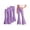 Purple,Purple,Purple, variant on TGPMGRZ 3 Pack School Uniform Pants for Girls Flare Bell Bottoms Leggings with Front Buttons & Pockets