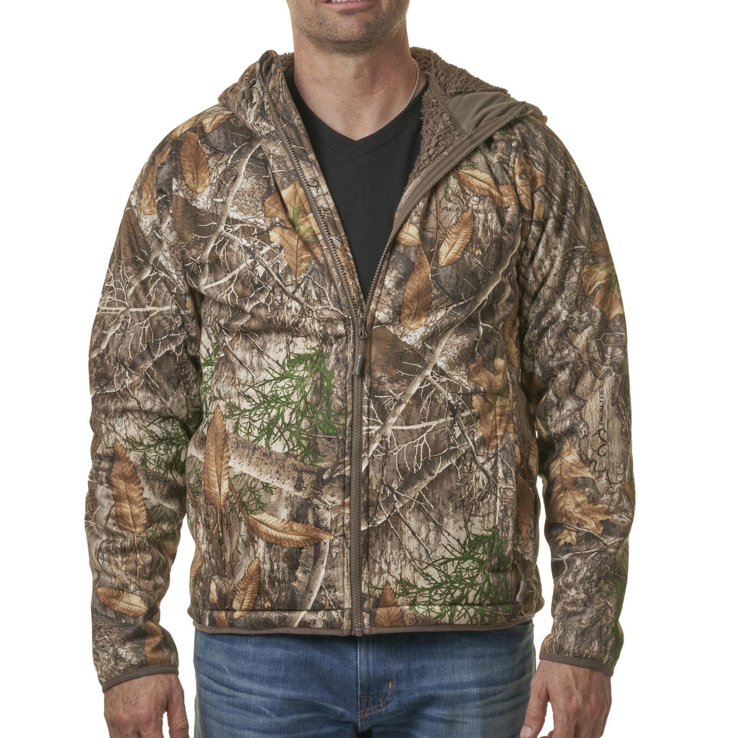 Veste doublée Sherpa à l’épreuve du vent pour hommes de Realtree Edge