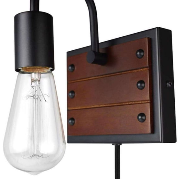 Globe Electric Williams Wall Sconce Matte Black 60W E26 1 Light