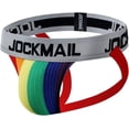 thumbnail image 5 of JOCKMAIL 2Pack/PCS Men's  Thongs Athletic Supporter Men's Briefs Rainbow Underwear Gym Workout, 5 of 8