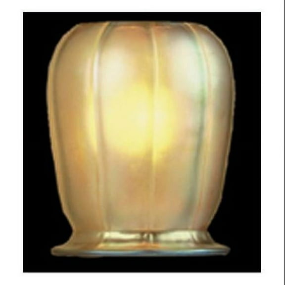 Meyda Tiffany 651744 Revival 5.5" Tall Lamp Shade - X Gold Irid Squash