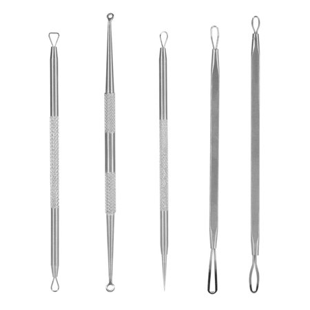 Facial Acne Treatment Skin Care Kit,5-in-1 Pimple Comedone Extractor Blackhead Removal Tool Set for Blackheads Whitehead Removing Stainless Steel Blemish Zip Popper for Nose Face (Best Zip File Extractor For Android)