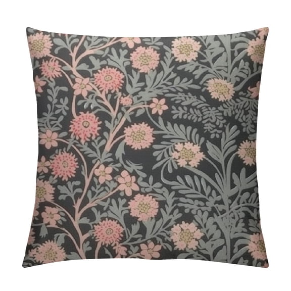 JRXY William Jasmine 19 Morris 1872 Throw Pillow Covers Aesthetic Pillow for Bedroom Decorative Pillowcase Home Decor Living Room Cushion Case for Bed Sofa Couch White