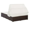 thumbnail image 3 of vidaXL 2-Person Sunbed with Cushion Poly Rattan Brown, 3 of 5
