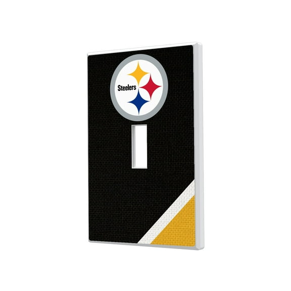 Pittsburgh Steelers Diagonal Stripe Single Toggle Light Switch Plate