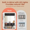 thumbnail image 4 of Standing Mirror Jewelry Cabinet, Full-Length LED Lights, 2 Drawers, Lockable, White, Jewelry Storage Armoire., 4 of 6