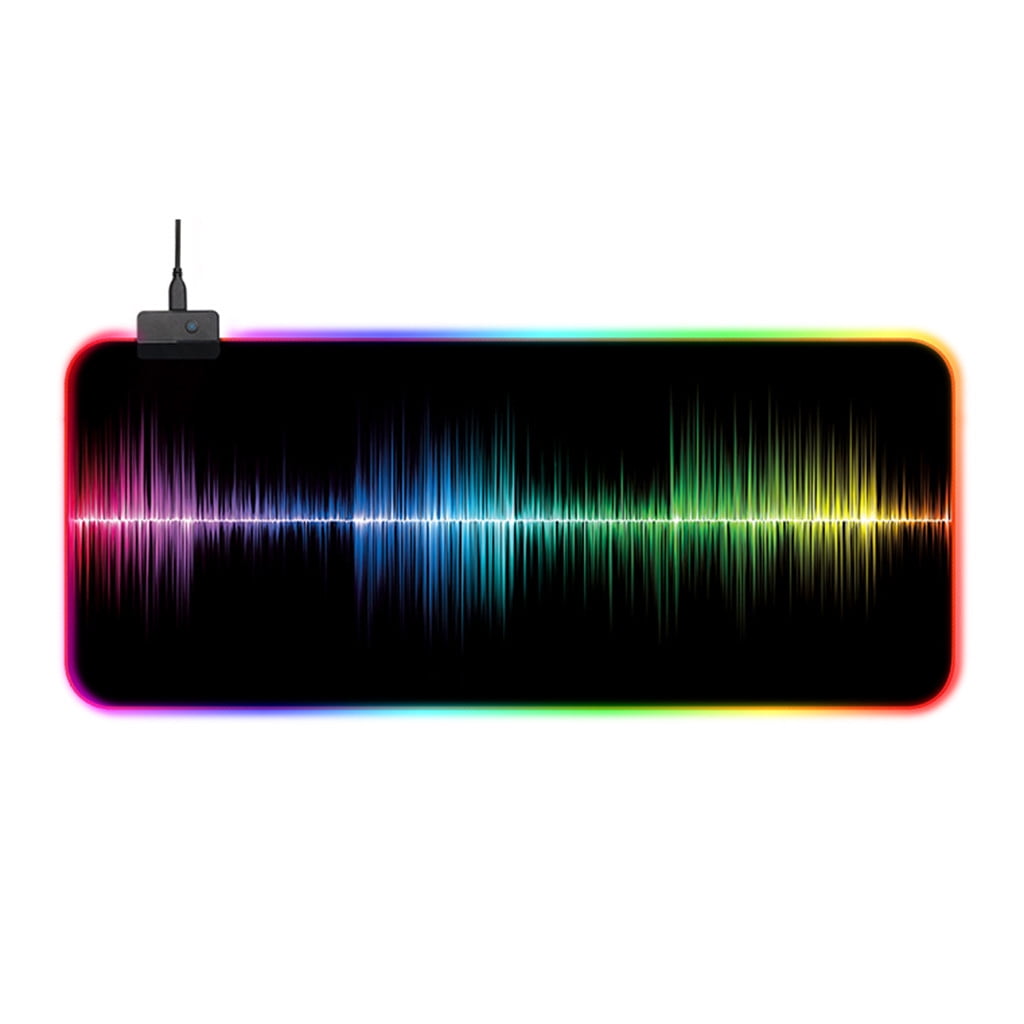 Large Colorful LED Lighting Keyboard Mat Gaming Pad For Computer Office Space Office Desk Pad