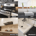 thumbnail image 5 of Kozyland Stove Gap Covers - Stainless Steel, Oven Gap Filler, Heat Resistant & Easy To Clean, Between Stove and Counter Guard (Black, 23.5"L, 0.9" W), 5 of 12