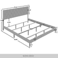 thumbnail image 5 of Castle Place Modern Diamond Tufted Velvet Upholstered King Bed, Black, 5 of 11