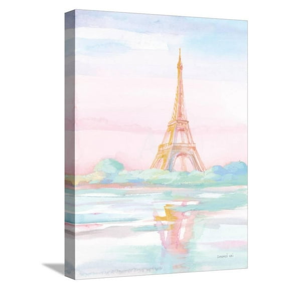 Pastel Paris V, Scenic World Culture Stretched Canvas Wall Art by Danhui Nai Sold by Art.Com
