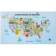 Mr. Pen- United States Map for Kids, 14.5x 24.6, Us Map for Kids Learning, Map of Usa, Wall Maps, Usa Map Poster
