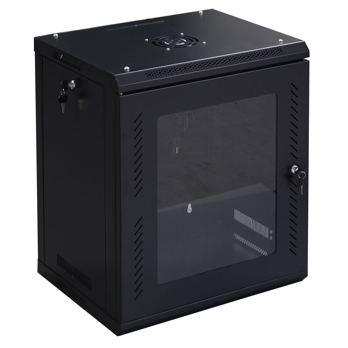 12 Ru Data Cabinet 12U Wall Mount Network Server Data Cabinet Enclosure Rack Glass Door