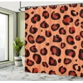 thumbnail image 4 of Ambesonne Animal Shower Curtain, Jungle Design Leopard Print, 69"Wx70"L, Burgundy Brown, 4 of 4