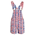 thumbnail image 6 of Kids Patriotic Denim Bib Overalls Shorts American Flag Star Striped Design Casual Jean Jumpsuit Outfits for Boys 4th of July Holiday Daily Wear, 6 of 6