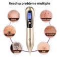 thumbnail image 4 of Dispositivo Plasma Pen, Eliminación de pecas, lunares, verrugas y tatuajes, Pantalla LED, 9 velocidades, Dorado, 4 of 5