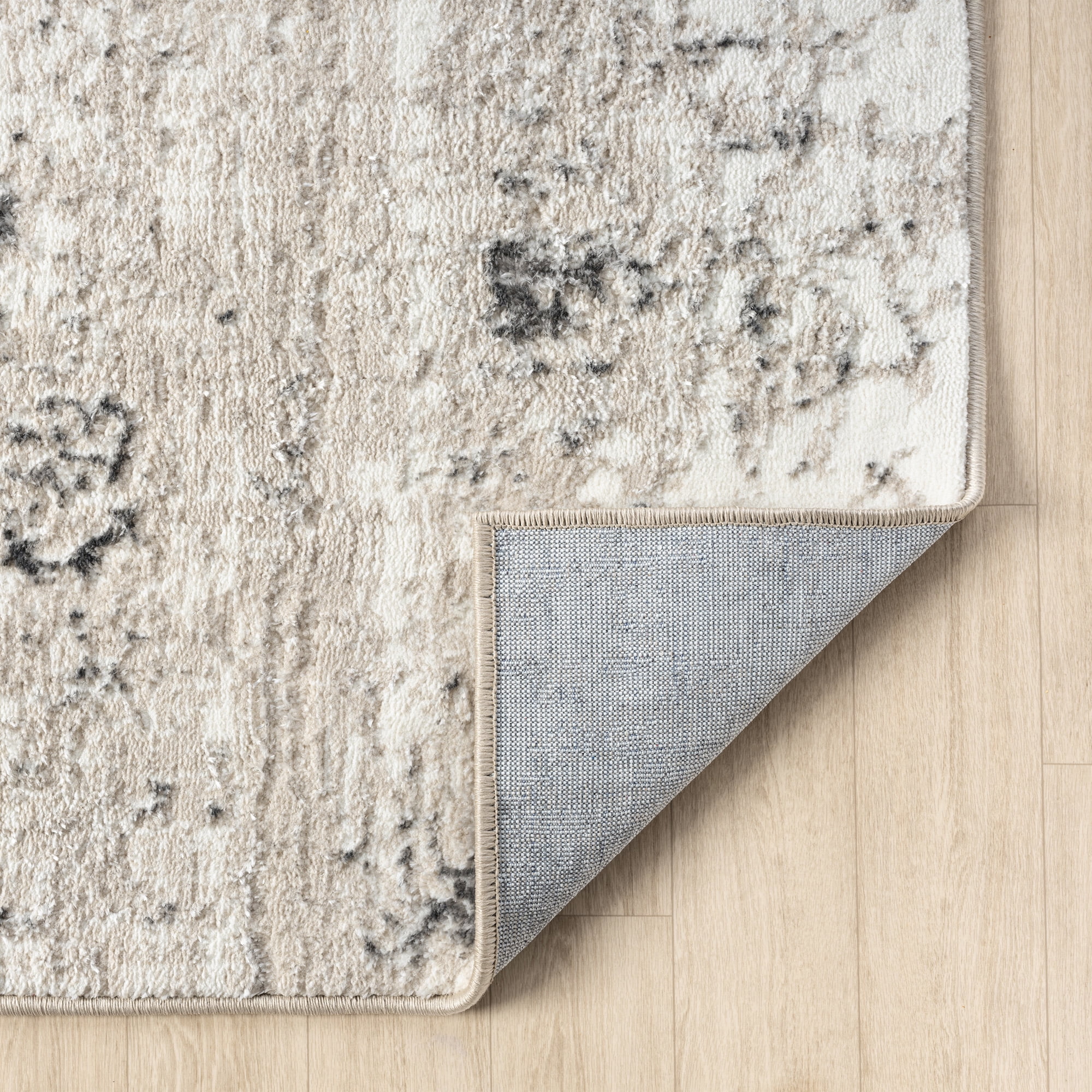 Ox Bay Bethany 5' x 7' Cream/Gray Abstract Durable Indoor Area Rug