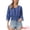 Royal Blue, variant on Women's V Neck Chiffon Smocked Batwing Dolman Sleeve Blouses XS White Black