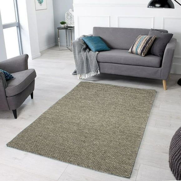 9' x 12' Chinook Gray Handmade Wool Rug