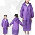 thumbnail image 3 of PAVEOS Kids Raincoat Clearance Children's Outdoor Travel Fashion Adult Raincoat Thick Transparent Evc Raincoat Purple-v, 3 of 4