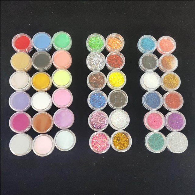 Professional Acrylic Nail Art Kit with Powder Glitter DIY Nail Art Tools False Nail Practice Tools Manicure Set