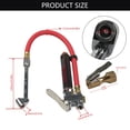 thumbnail image 3 of Tire Inflator 12Inch Flexible Air Tires Pressure Gauge 20 - 120PSI 1/4NPT Offset Double Head Chuck Tire Filler with Hose, 3 of 13