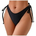 thumbnail image 1 of adviicd High Waisted Bikini Bottoms Women's High Waisted Bikini Bottom Tummy Control Ruched Bathing Suit Swim Bottom(Black,L), 1 of 7