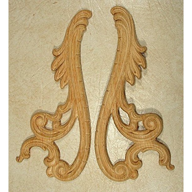 EMBOSSED WOOD APPLIQUE / ONLAY 770 4 3/8 X 9 7/8 EACH PAIR Walmart