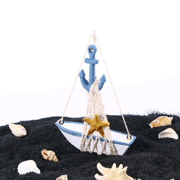 GOOHOCHY Handmade Vintage Mediterranean Sailer Sailboat Model Decorative Ship Boat Model Nautical Decor Kid's Toy (B Style)