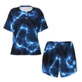 thumbnail image 4 of Lsque Blue Lightning Women's Short-Sleeved Pajama Set - 2 Piece Soft and Lightweight Sleepwear Set-X-Large, 4 of 9