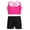 Rose Red, variant on Miaeowve Kids Girls 2-Piece Gymnastics Dance Outfits Athletic Crop Tops and Booty Shorts Activewear Set Black 14