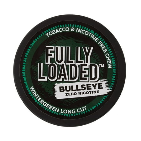 Fully Loaded Chew Tobacco and Nicotine Free Wintergreen Bullseye Long Cut Refreshing Flavor, Chewing (Best Way To Store Chewing Tobacco)