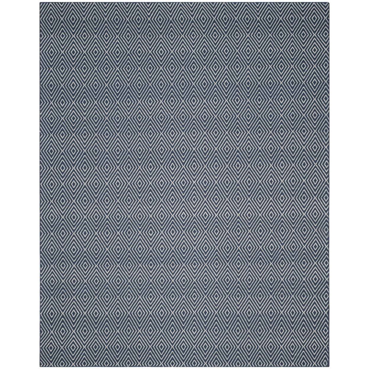 SAFAVIEH Wilton Donella Geometric Diamonds Area Rug, Navy/Ivory, 8' x 10'