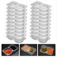 thumbnail image 3 of 40 Recipientes Reutilizables para Refrigerios, Recipientes para Salsas de 2 Compartimentos con Tapa para Refrigeración, Estuche para Salsas., 3 of 5