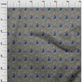 thumbnail image 3 of oneOone Cotton Cambric Gray Fabric Kalamkari Kathakali Quilting Supplies Print Sewing Fabric By The Yard 42 Inch Wide, 3 of 5