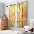 thumbnail image 7 of Sheer Curtains 2 Panels Set Grommet Drapes Window Treatments Light Filtering for Bedroom Living Room W42 x L63 Yellow Red Floral Stained Glass, 7 of 7