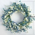 thumbnail image 3 of Idyllic Decorative Blue Floral Artificial Wreath, 20 Inch, 1 Count, 3 of 5