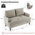 thumbnail image 2 of JURANYAZHU 54.7" Wide Chenille LoveSeat Comfortable Soft-Cushioned for Living Rooms and Small Spaces,Light Brown, 2 of 6