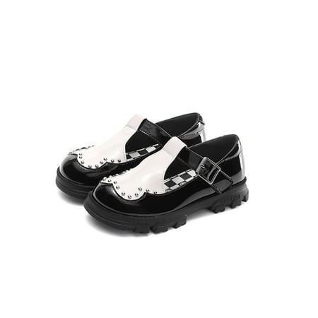 

TARANIS Girls Loafer Shoes 2023 New Premium Leather Lightweight Comfy Outdoor Princess Shoes Dress Shoes Mary Jane Flat Shoes For Toddler Kids Children Spring And Summer