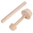 thumbnail image 2 of Webake Wood Rolling Pin and Tart Tamper Set,12 Inch Dough Roller for Baking Pie Shell cookies Pasta Ravioli and Pastry, 2 of 4