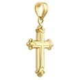 thumbnail image 2 of 14k Yellow Gold High Polish Fleury Religious Faith Cross Pendant Necklace Pendant for Women, 2 of 2