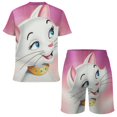 thumbnail image 2 of The Aristocats Boys Girls Short Sleeve Mesh T-Shirt And Shorts Outfit Set Summer Clothes Set for Kids, 2 of 8