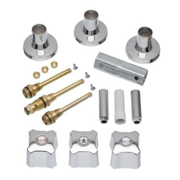 Chrome Tub & Shower 3-Handle Remodeling Kit for Kohler Trend